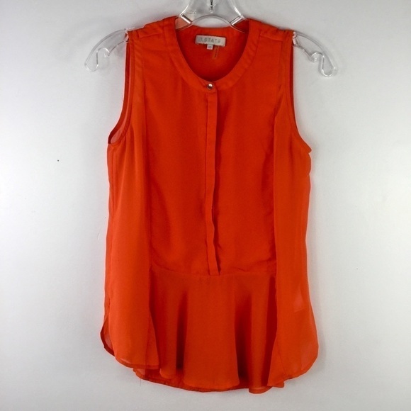 1. State Orange Sleeveless Blouse Size XS - Picture 3 of 7
